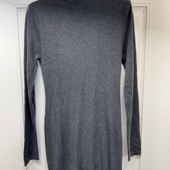 Ronny Kobo x Free People Macall Gray Knit Adjustable Ruched Sweater Mini Dress - Picture 12 of 16